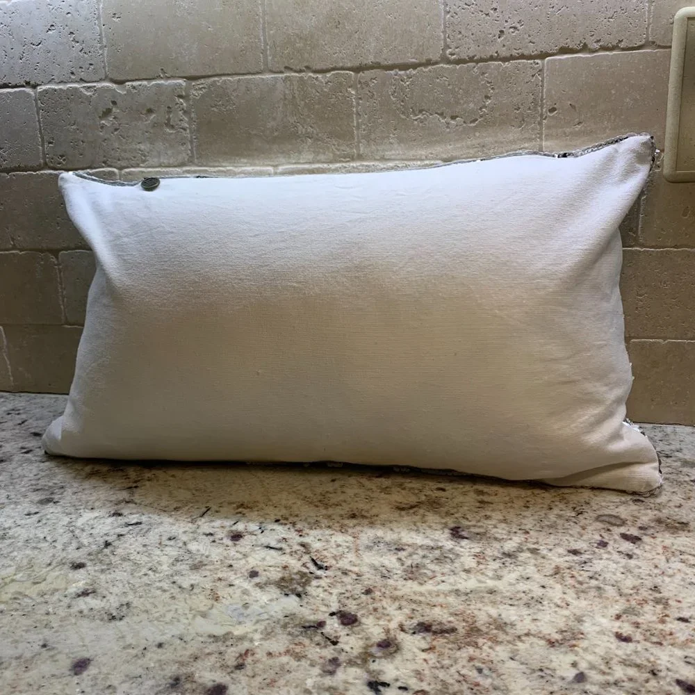 Pier 1 Reversible Sequin Pillow Silver
